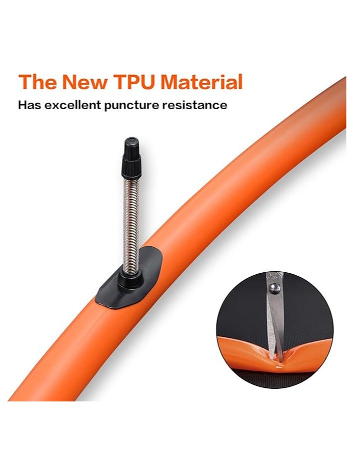 عام أنبوب داخلي للدراجة بوزن خفيف 700C من TPU - يتوافق مع إطارات الدراجات الهوائية 28 بوصة 700x18/23/25/28/30/32C مع صمام فرنسي بطول 65 مم. - Image 4