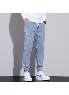 Trendy Loose-fit Jeans For Men Casual Fashionable Versatile Bootleg Pants Wear-resistant Easy-to-clean Mens Clothing 2032 light blue