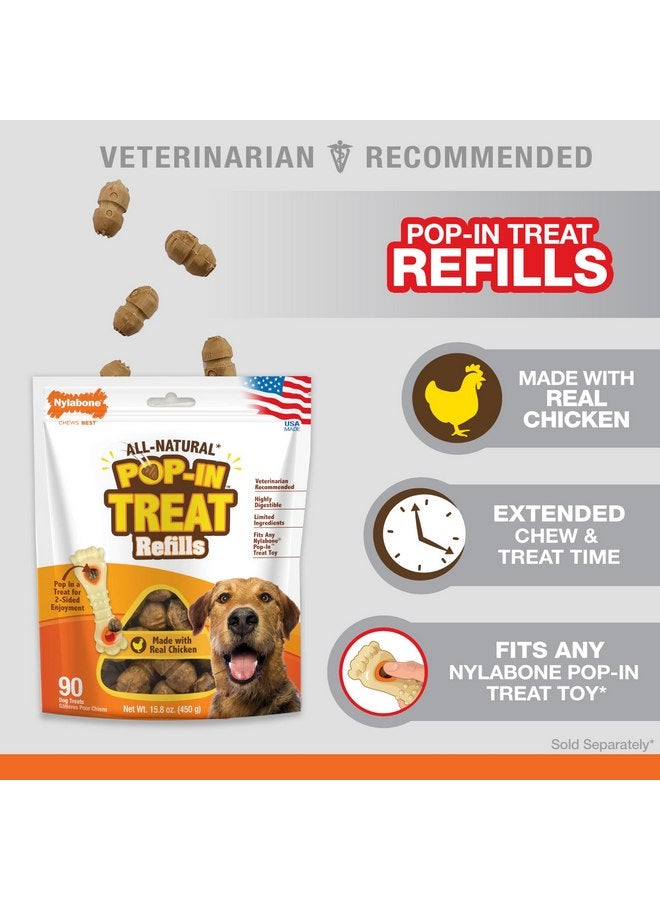 Nylabone Pop-in Dog Treat Toy Refills, All-Natural Dog Treats for Treat Dispensing Toys, Chicken Flavor (90 Count) - Image 2