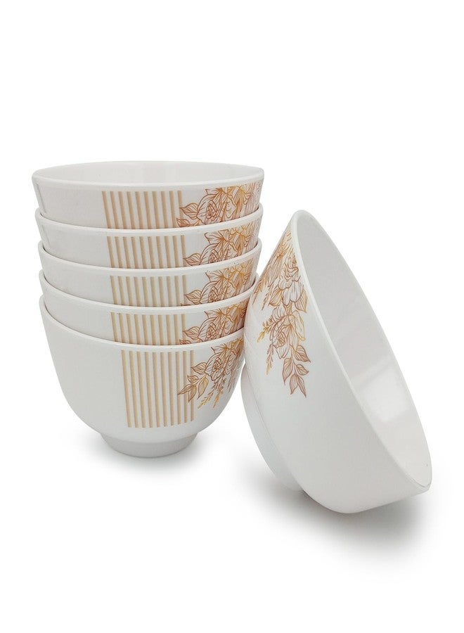 سوبروير | ميلامين نقي | طقم كاتوري - ذهبي وردي 3.5 بوصة (6 قطع) | مقاوم للبقع، بلمسة نهائية لامعة - Image 2