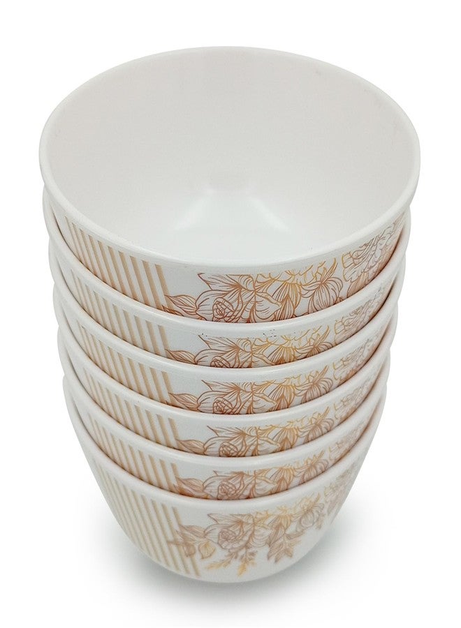 سوبروير | ميلامين نقي | طقم كاتوري - ذهبي وردي 3.5 بوصة (6 قطع) | مقاوم للبقع، بلمسة نهائية لامعة - Image 1