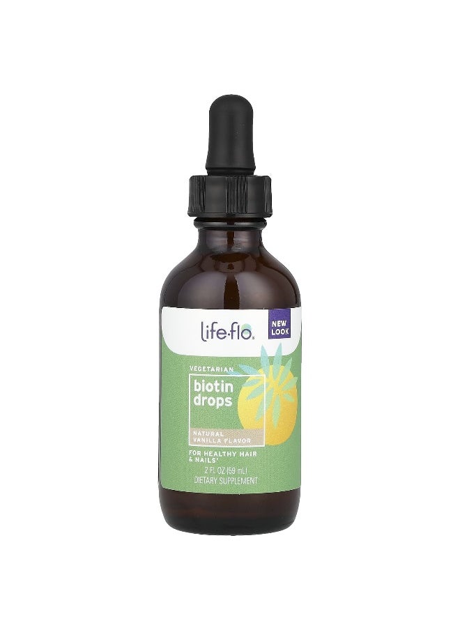 Life-flo Life-flo, Biotin Drops, Natural Vanilla , 2 fl oz (59 ml)  - Image 3