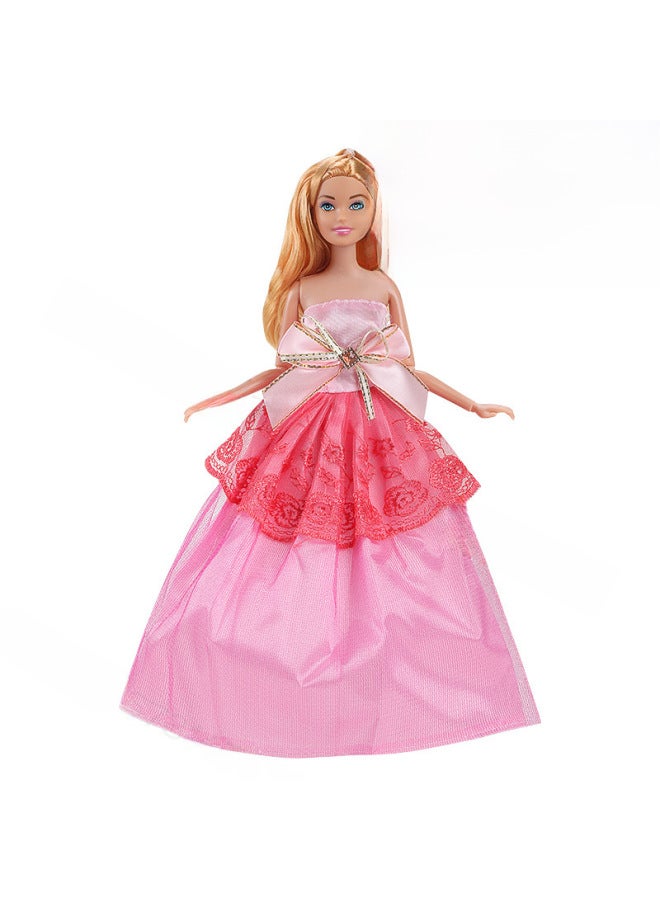30cm Doll Half Pack Large Skirt Wedding Dress Girl Play House Trailing Large Skirt Random 10 Pieces 5 Pieces One Pack-Color:XYS-2-Height:Suitable For 30cm Doll Wearing (just Big Skirt)  - Image 5