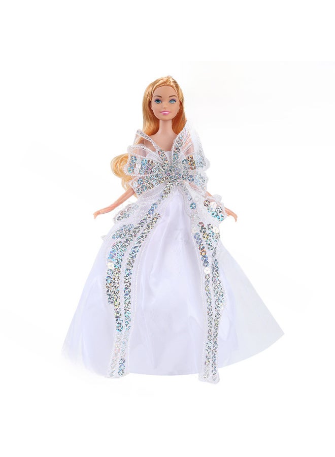 30cm Doll Half Pack Large Skirt Wedding Dress Girl Play House Trailing Large Skirt Random 10 Pieces 5 Pieces One Pack-Color:XYS-2-Height:Suitable For 30cm Doll Wearing (just Big Skirt)  - Image 4
