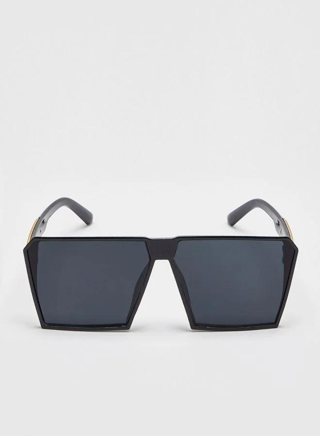 Styli Square Sunglasses with Textured Temple