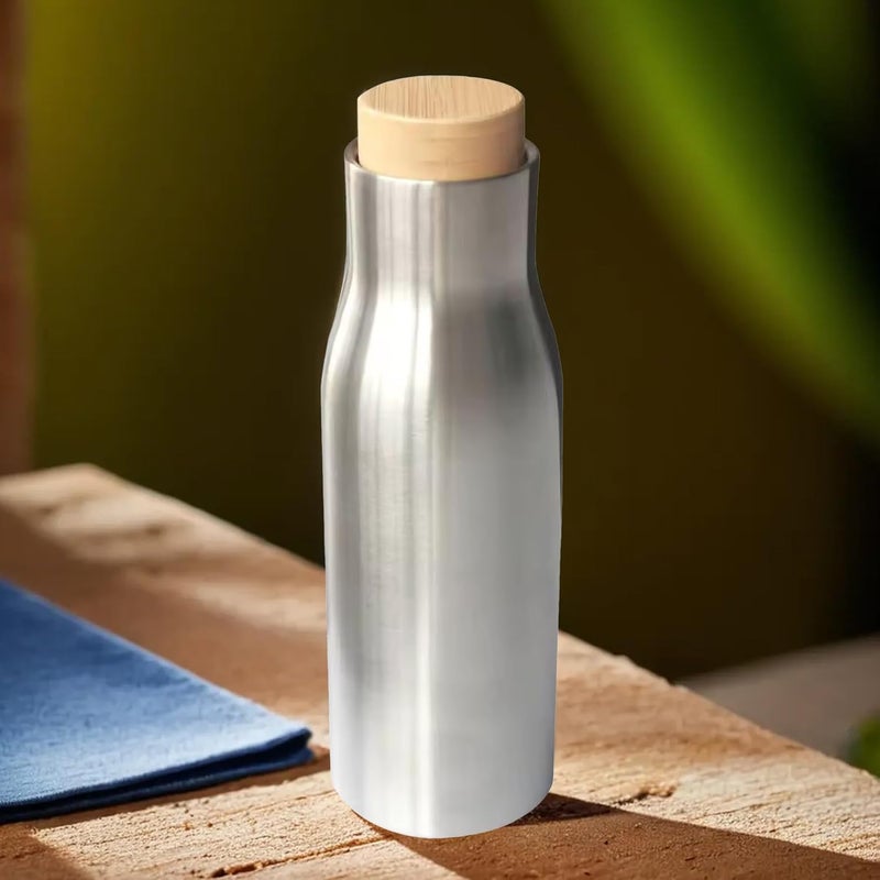 UMAI Insulated Stainless Steel Water Bottle with Bamboo Lid 500 Ml |Non-Toxic & BPA Free Water Bottle for Home Office Kids| Hot for 18 Hours,Cold for 24 Hours|Rust-Free & Leak-Proof Bottle - Image 1