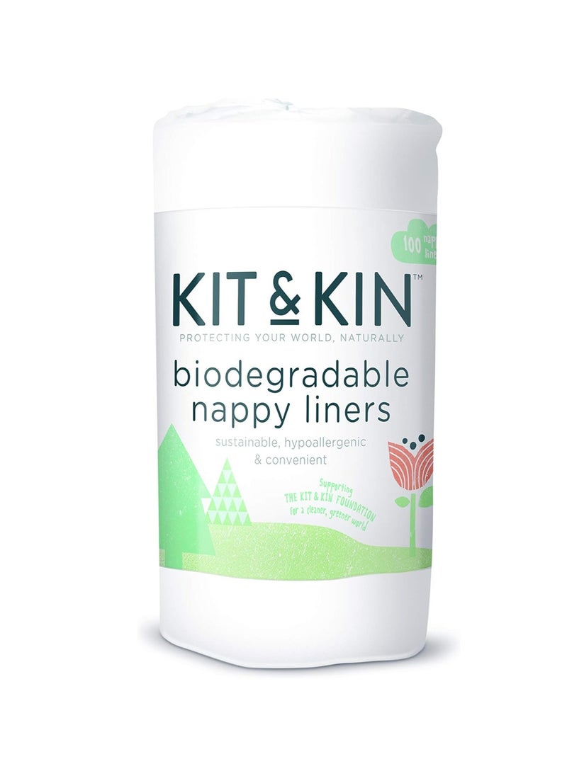 Kit & Kin - Kit & Kin Biodegradable, Plant-Based Liners for Reusable Nappies - Multipack 3 x Roll of 100 - Image 1