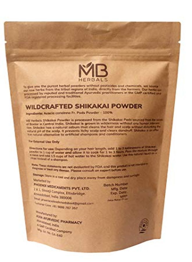 MB Herbals Shikakai Powder 454G | 1 Lb | 16 Oz | Natural Hair Cleanser & Conditioner | 100% Pure Acacia Concinna Fruit Pods Powder From Wildcrafted Shikakai - Image 3