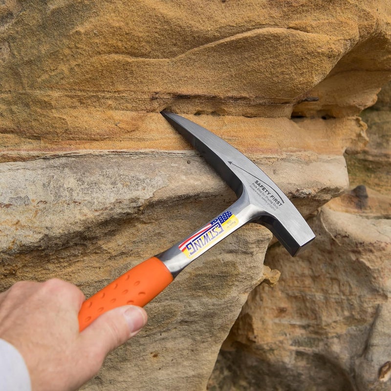 Estwing Rock Pick - 22 Oz Geology Hammer with Pointed Tip & Shock Reduction Grip - EO-22P - Image 5