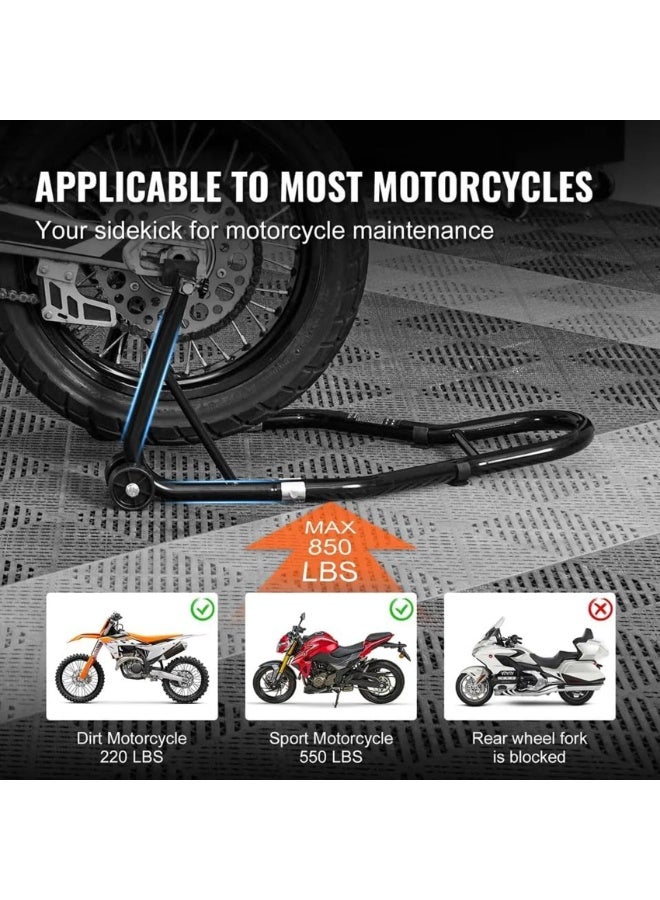 حامل رفع الدراجة النارية الخلفي - قاعدة رفع عجلة خلفية بمحاور تأرجح ليااما هوندا كاوساكي سوزوكي دراجات رياضية، أسود - قاعدة رفع الدراجة النارية - Image 2