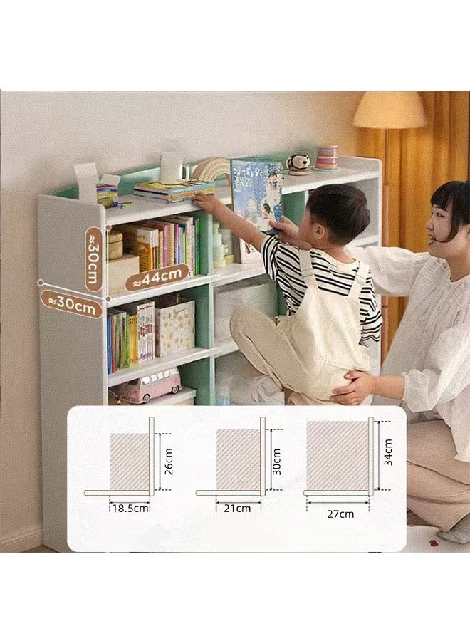 JCB CHIC خزانة كتب خشبية من الأرض إلى السقف، خزانة كتب مكونة من 3 طوابق مع 6 أرفف تخزين مفتوحة و3 أبواب، خزانة تخزين طويلة قائمة على الأرض للمكتب المنزلي وغرفة المعيشة وغرفة النوم - Image 5