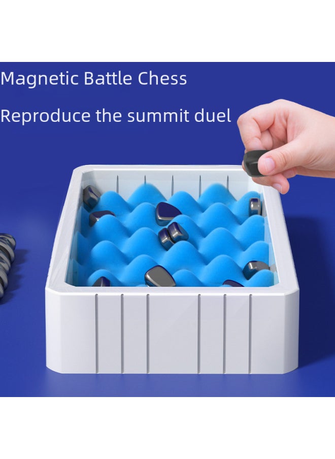 Children's Magnetic Effect Chess Desktop Magnetic Competition Chess Step On A Mine Parent-child Interactive Card Game Toy-Color:Thunder Stepping Chess  Blister Plate