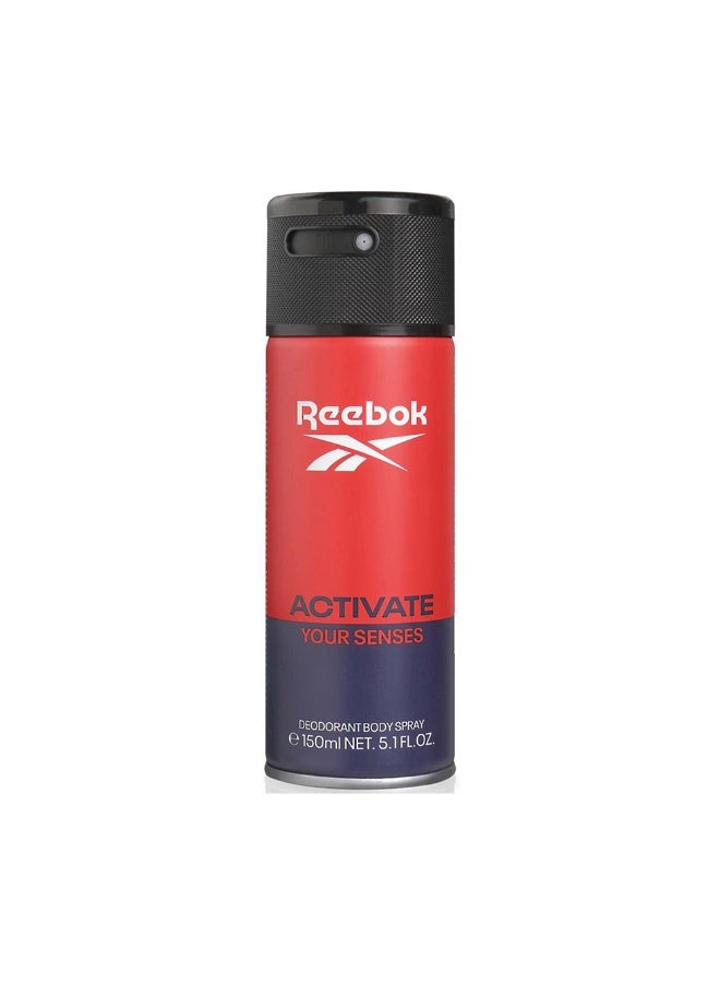 Reebok Activate Your Senses Deodorant Body Spray for Men, 150ml