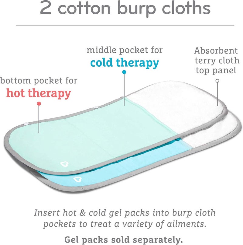 Munchkin TheraBurpee 2 Pack Burp Cloths - Image 3