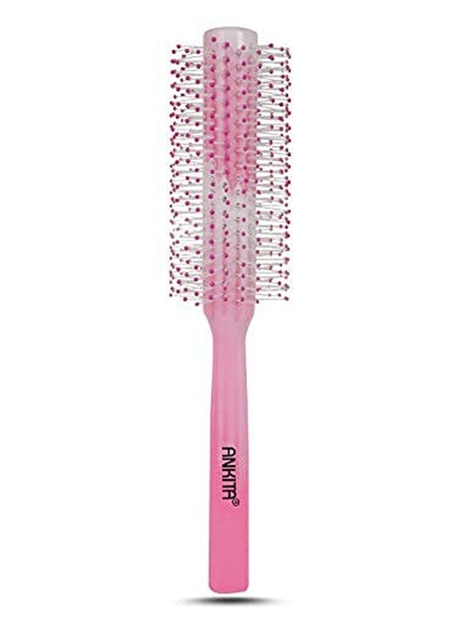 Ankita Round Hair Brush with Nylon Bristle|Hair Brush With Quality and Flexible Bristles|For Grooming, Straightening, Smoothing, Detangling Hair, Ideal for Men & Women| Colors May Vary (B4 Color) - Image 1