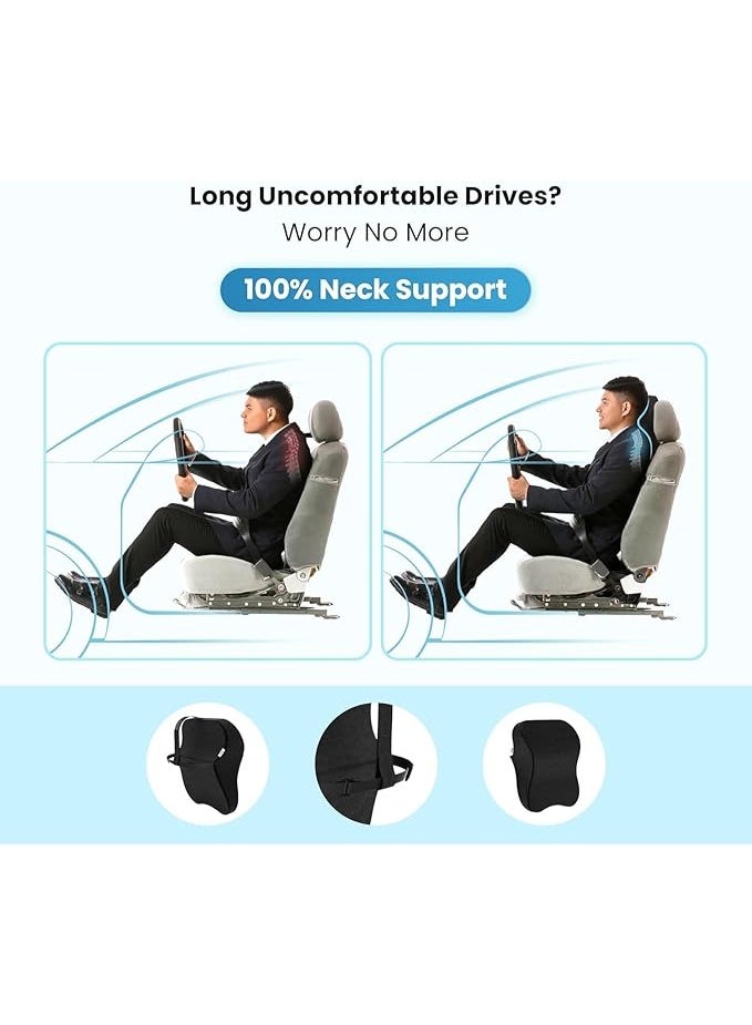 Memory Foam Car Neck Pillow – Headrest Cushion for Neck Support and Pain Relief, Single Piece - Image 2