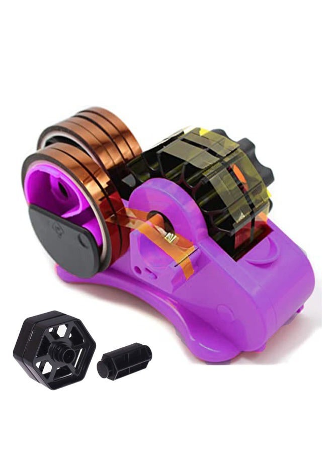 SHDSL Purple Heat Tape Dispenser- Multiple Roll Cut Heat Tape Dispenser 1" & 3" Core Double Reel Cores Sublimation for Heat Transfer Tape,Semi-Automatic Tape Dispenser with Compartment Slots - Image 1