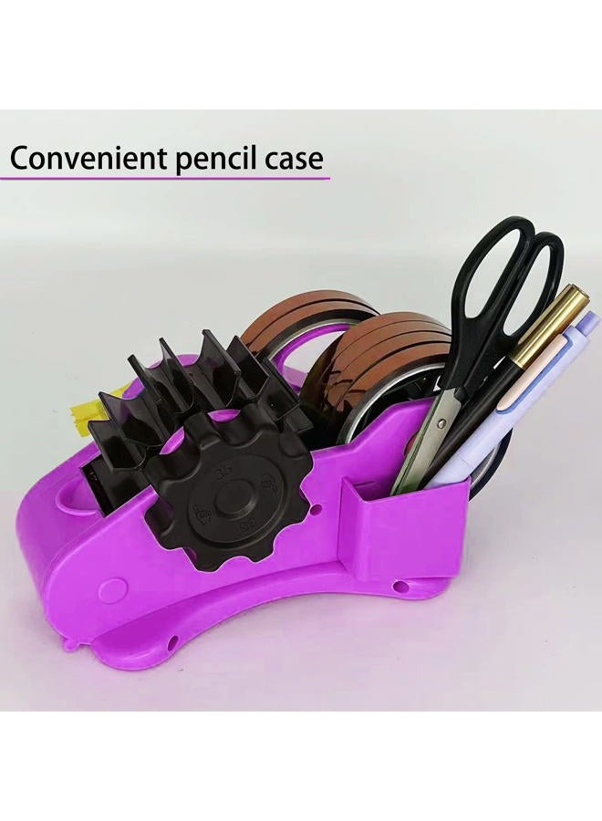 SHDSL Purple Heat Tape Dispenser- Multiple Roll Cut Heat Tape Dispenser 1" & 3" Core Double Reel Cores Sublimation for Heat Transfer Tape,Semi-Automatic Tape Dispenser with Compartment Slots - Image 4