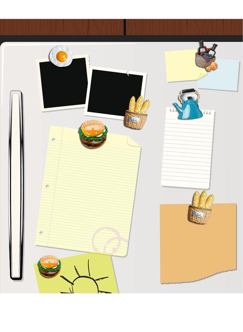 كابتن تيك مغناطيس الثلاجة ، ثلاجة مثيرة للاهتمام 3D المغناطيس الديكور محاكاة المواد الغذائية والمجوهرات ، والثلاجات ، لوحات بيضاء ، والخرائط ، والتقويمات وغيرها من المواد المغناطيسية ملصقات المعلومات ( 5 قطع ) - Image 3