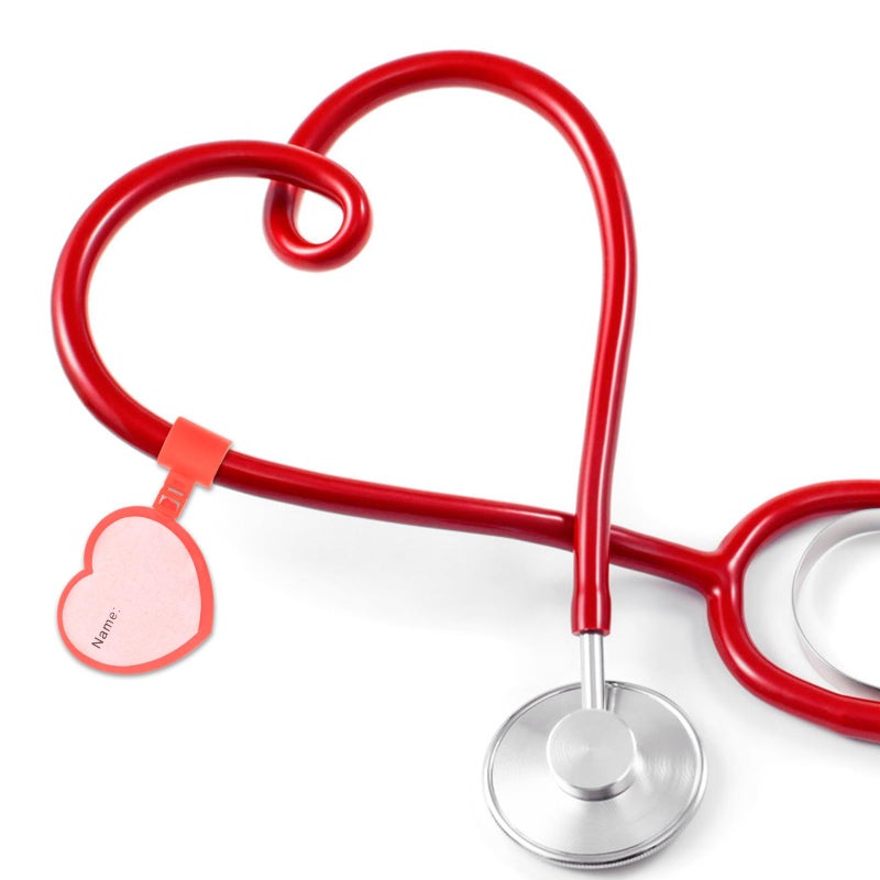 ملصقات أسماء سماعة الطبيب القابلة لإعادة الاستخدام مع مشبك - 8 قطع للممرضات والمتخصصين الطبيين - Image 4