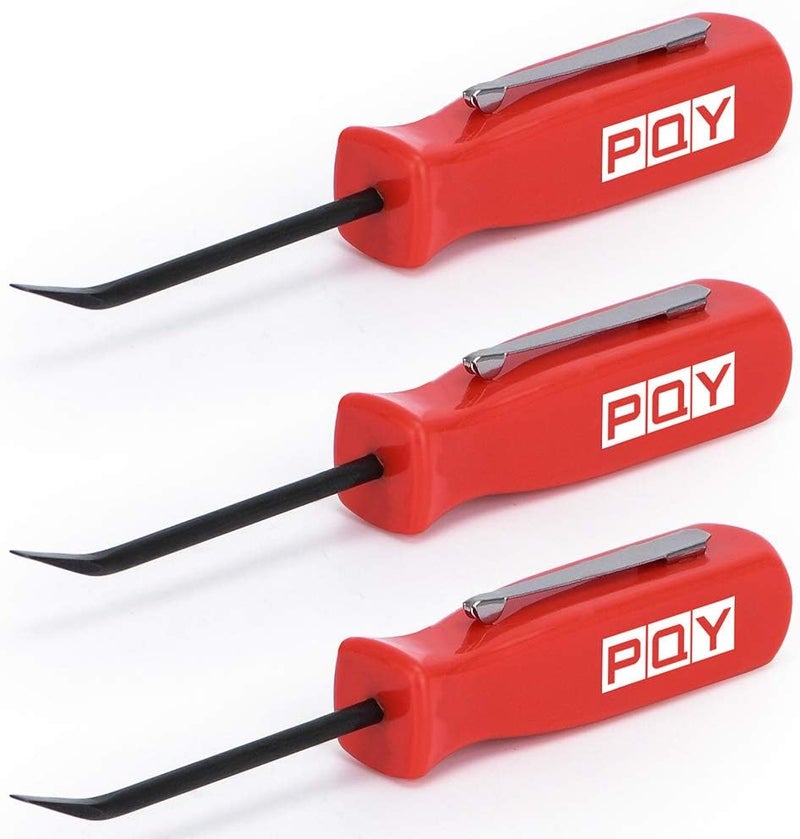 pqy Mini Pocket Pry Bar with Pocket Clip 4.5" Length 3pcs (red) - Image 1