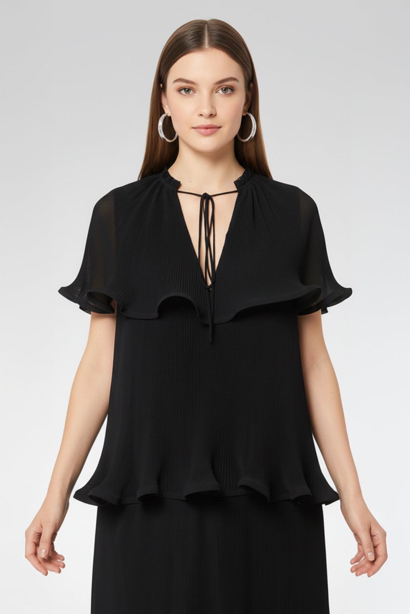 STELLA MCCARTNEY Women Abito Donna Layered Evening Dress, Black - Image 2