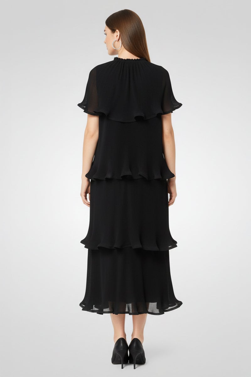 STELLA MCCARTNEY Women Abito Donna Layered Evening Dress, Black - Image 4