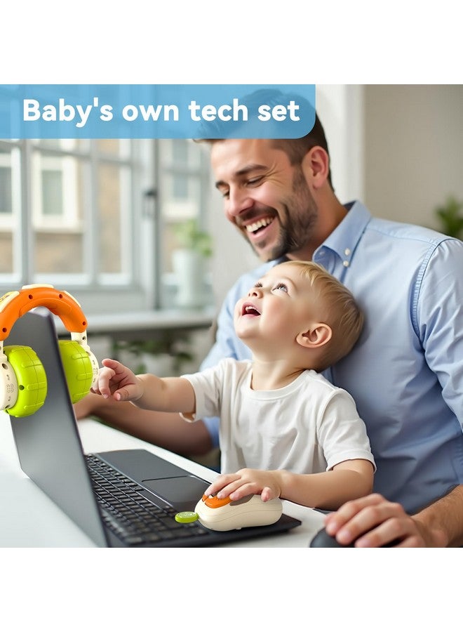 iPlay, iLearn Baby Musical Toy 6-12 Month, Infant Pretend Headphone & Mouse Activity Toy Light Sound, Toddler Montessori Learning Sensory Development Baby Birthday Gift 7 9 18M 1 2 3 Year Old Girl Boy - Image 4