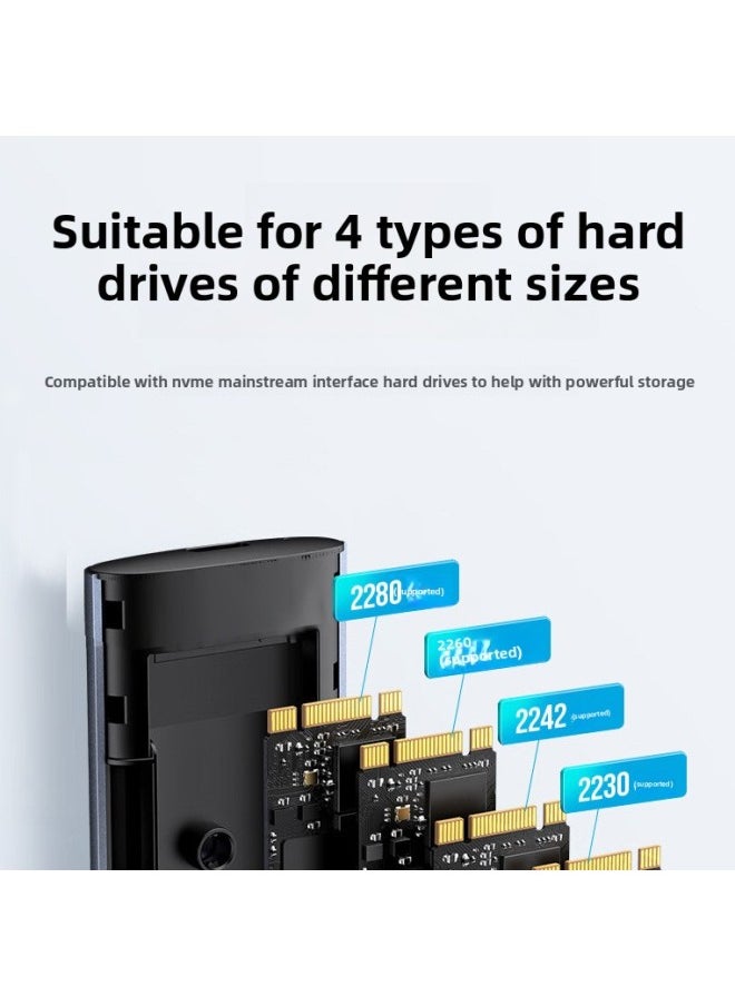 Generic M.2 SSD NVMe/SATA Dual Protocol Solid State Hard Disk Box Mobile Hard Disk Box Transfer Board Card RTL9210B-Color:SATA/NGFF Protocol With A- C Line  - Image 3