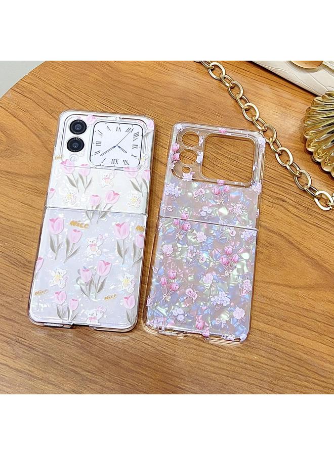 S-TOP Case For Huawei nova Flip Shell Texture Flower Pattern Protective Phone Case - Image 5