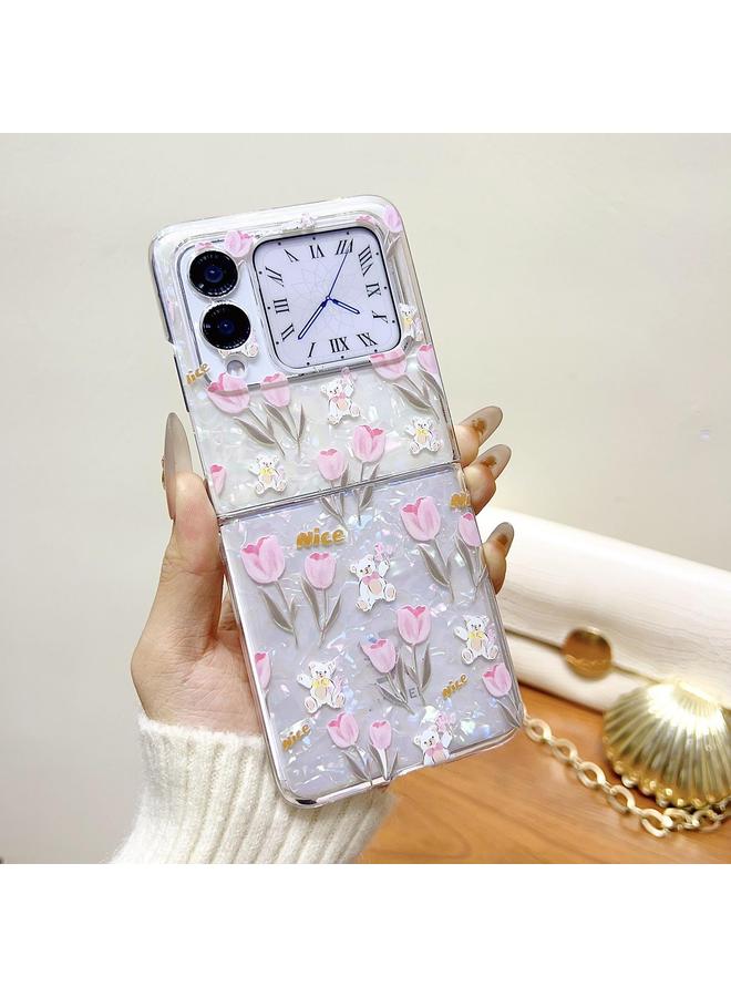S-TOP Case For Huawei nova Flip Shell Texture Flower Pattern Protective Phone Case - Image 2