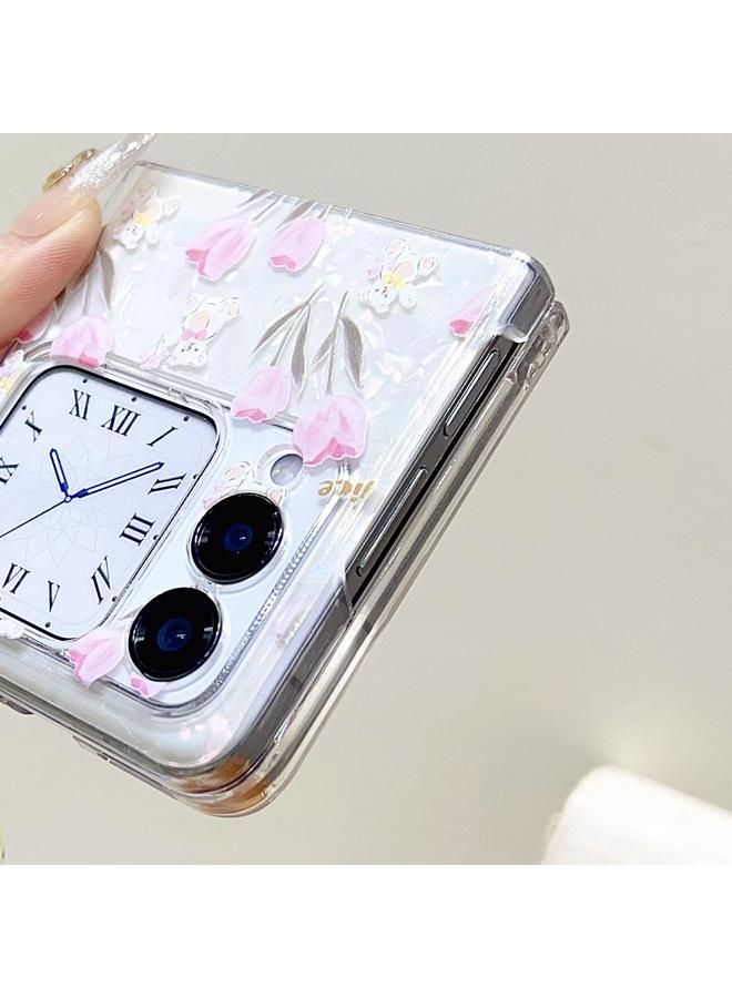 S-TOP Case For Huawei nova Flip Shell Texture Flower Pattern Protective Phone Case - Image 4