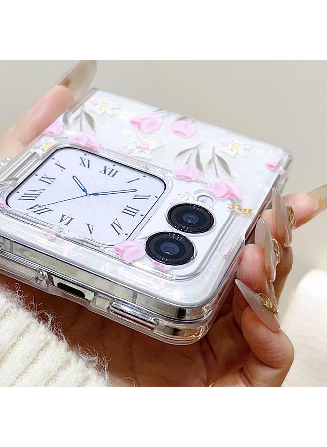 S-TOP Case For Huawei nova Flip Shell Texture Flower Pattern Protective Phone Case - Image 3