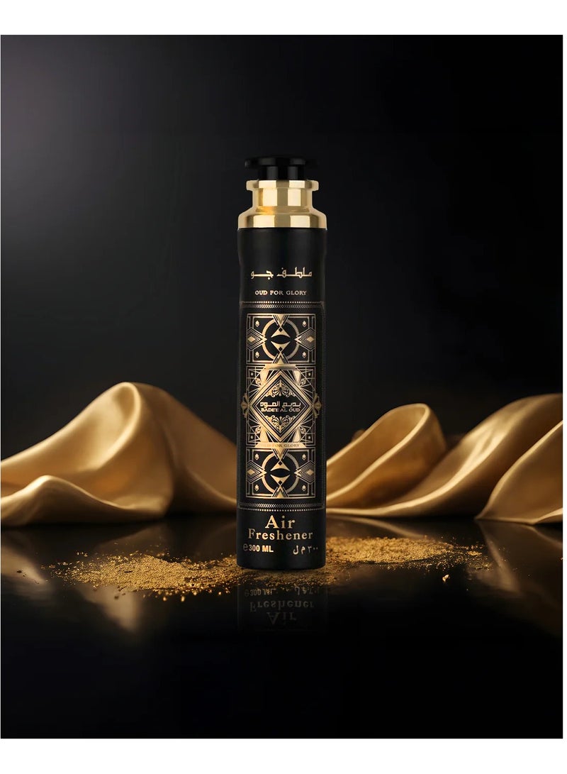 لطافة عود فور جلوري معطر جو بديع العود، 300 مل - Image 1