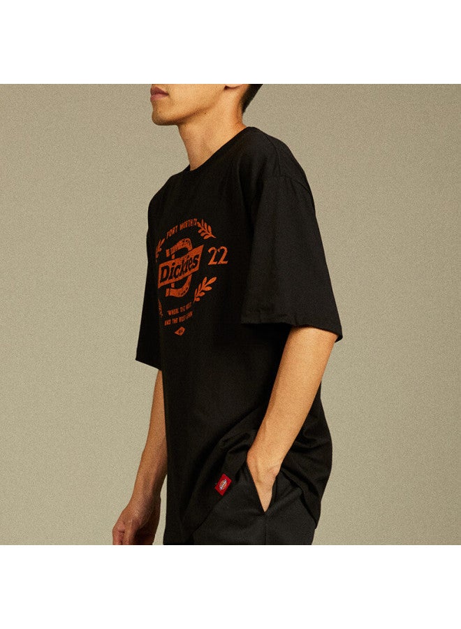 ديكيز Dickies رجالي طباعة حرف تي شيرت بأكمام قصيرة عصري Dk012598 أسود M - Image 1