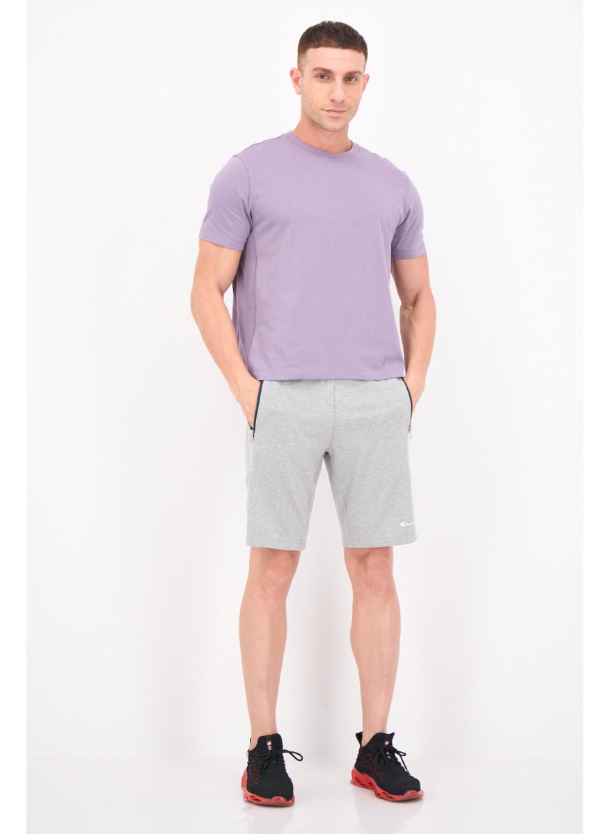 Champion Men Sportswear Fit Brand Logo Outdoor T-Shirt, Lavender  - Image 4