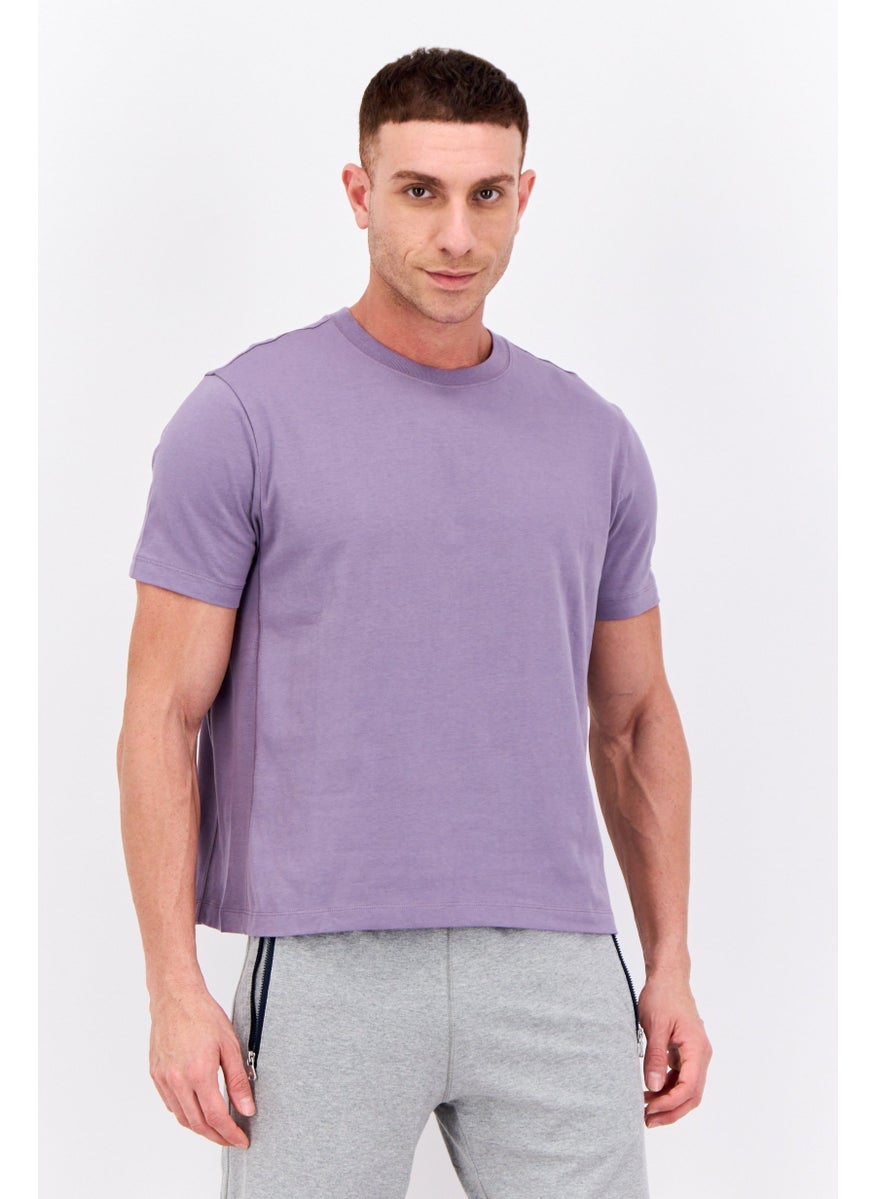 Champion Men Sportswear Fit Brand Logo Outdoor T-Shirt, Lavender  - Image 1