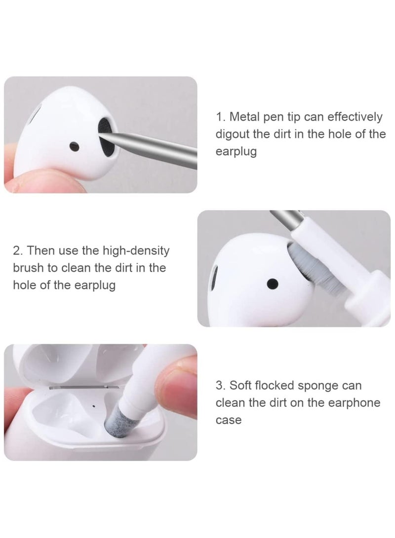 Bluetooth Earbuds Cleaning Pen, 3 in 1 Multifunction Cleaner Kit with Soft Brush for Wireless Earphones Bluetooth Headphones Charging Box Accessories, Computer, Keyboard, Camera  - Image 3