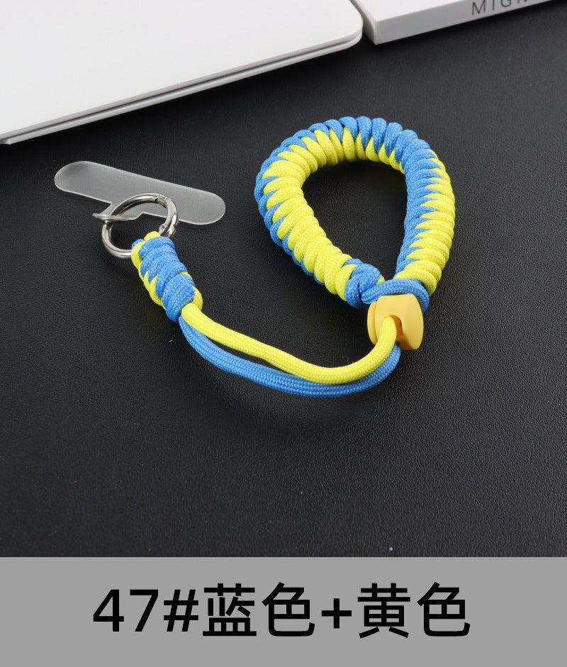 Mobile Phone Lanyard Braided Stretchable Short Anti-loss Rope Strong Thick Wristband Rope Clip Travel Anti-fall Outdoor - Image 1