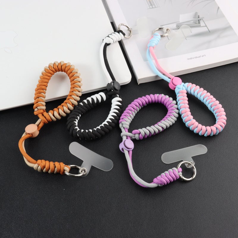Mobile Phone Lanyard Braided Stretchable Short Anti-loss Rope Strong Thick Wristband Rope Clip Travel Anti-fall Outdoor - Image 5