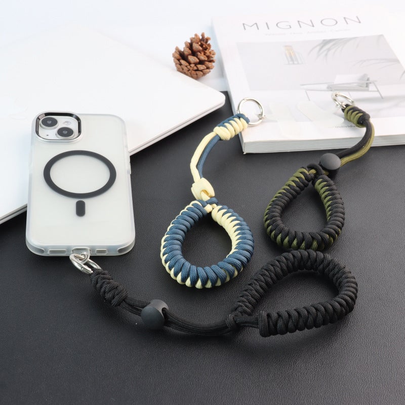 Mobile Phone Lanyard Braided Stretchable Short Anti-loss Rope Strong Thick Wristband Rope Clip Travel Anti-fall Outdoor - Image 3