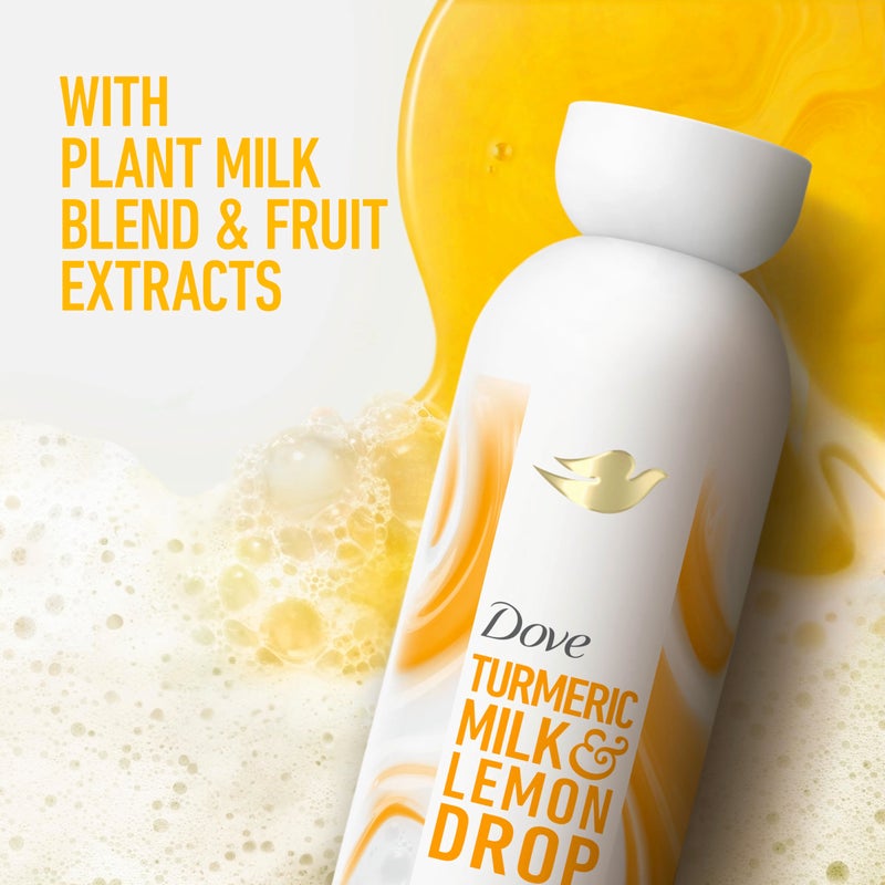 Dove Plant Milk Cleansing Body Wash Turmeric & Lemon for Moisturized Skin Gentle Cleanser, No Sulfates or Parabens, pH balanced 17.5 fl oz - Image 2
