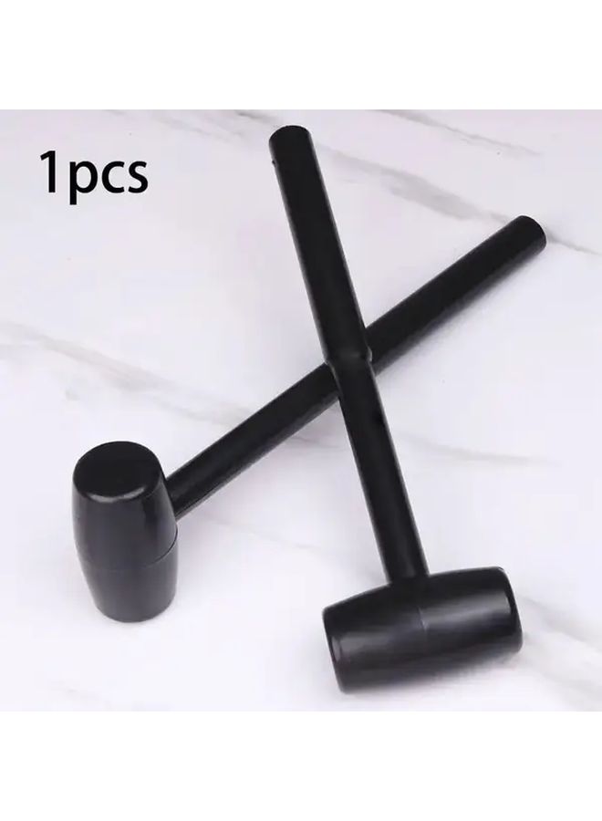 Heavy Duty Rubber Hammer Ergonomic Grip Black For Woodworking Auto Repair - Image 1
