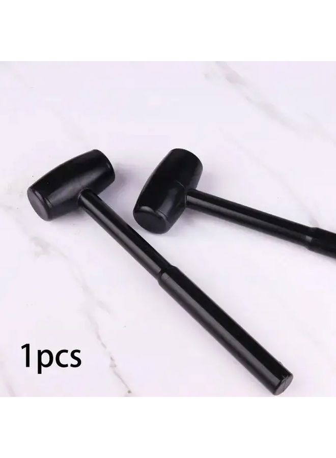 Heavy Duty Rubber Hammer Ergonomic Grip Black For Woodworking Auto Repair - Image 2