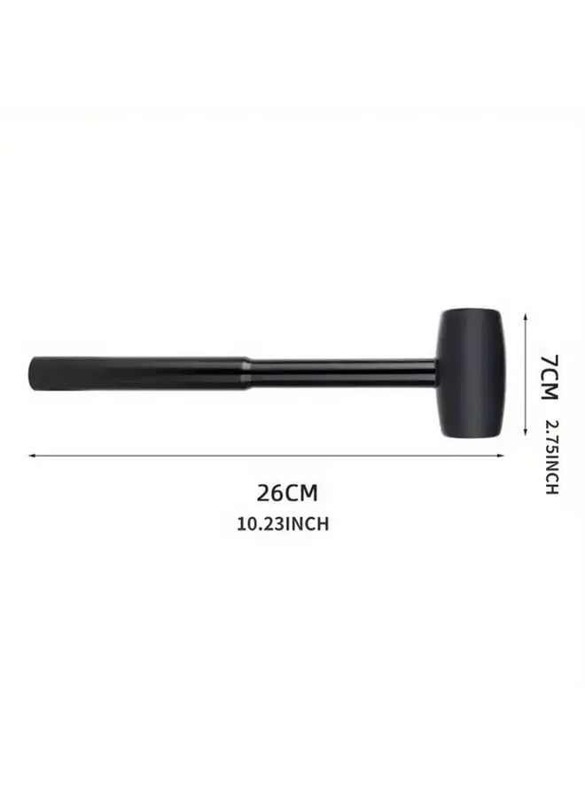 Heavy Duty Rubber Hammer Ergonomic Grip Black For Woodworking Auto Repair - Image 3