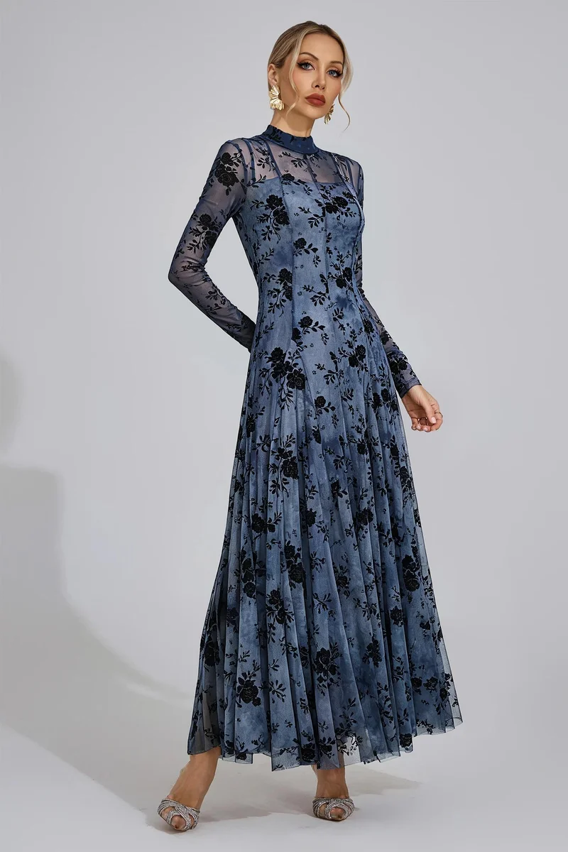 Catchall Blue Bronwen Floral Maxi Dress for Women | Best Price UAE