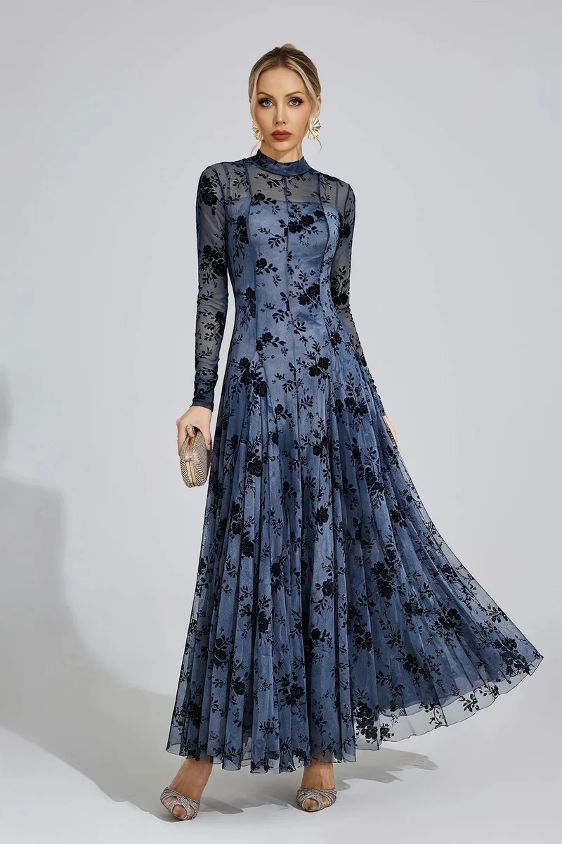 Catchall Blue Bronwen Floral Maxi Dress for Women | Best Price UAE
