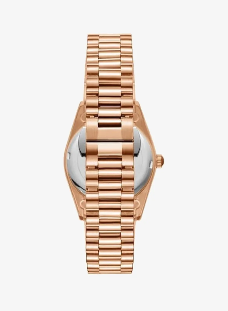 Kenneth Scott Rose Gold Kenneth Scott Women's SL28 Movement Watch, Analog Display and Solid Stainless Steel Strap - K23545-RBKK, Rose Gold for Women | Best Price UAE