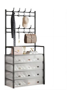COOLBABY Multi-layer Shoe and Hat Rack - Easy Assembly Economical Dustproof Storage  Space-Saving Hanging Closet Organizer for Bedroom  Dorm and Entryway