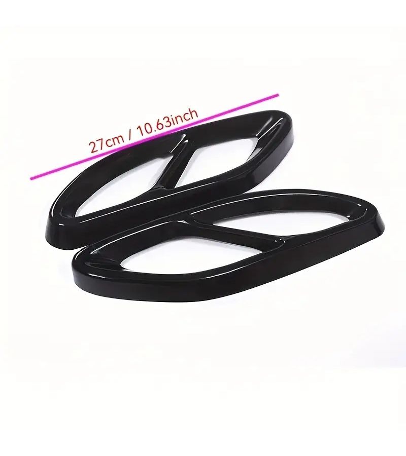 1 Pair Black External Exhaust Pipe Muffler Cover Rear Bumper Cylinder Decorative Trim For Mercedes Benz A B C E Cla Glc Gle Gls W205 W213 X253 - Image 2